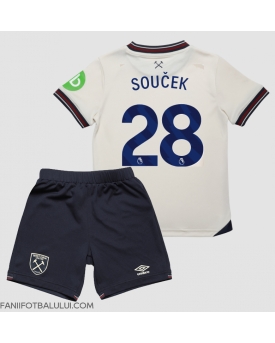 West Ham United Tomas Soucek #28 Echipament de Fotbal Replică 2025-26 Copii Deplasare (+ Șorturi)